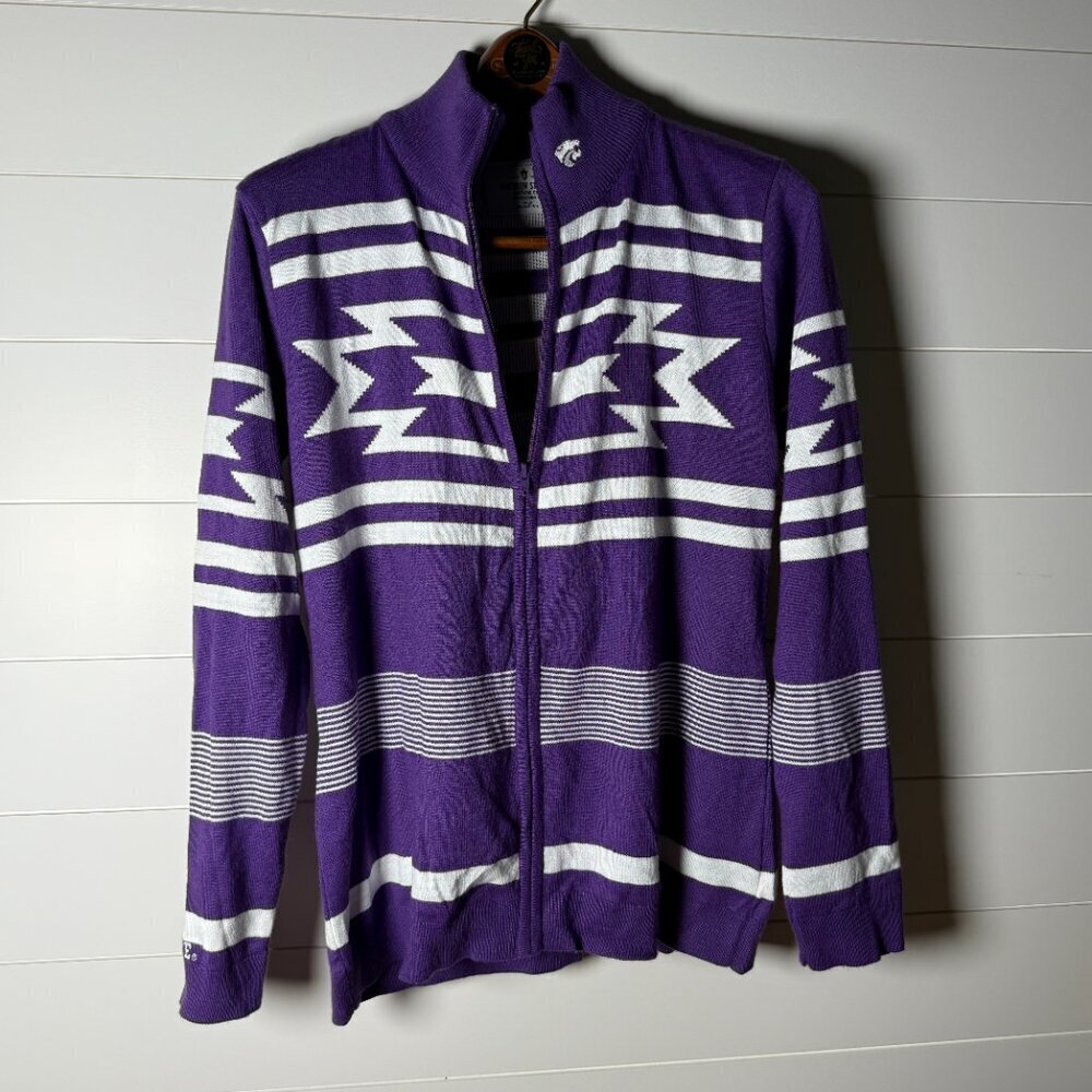 K State Emerson Street Clothing Co. Purple & White Aztec Size Large